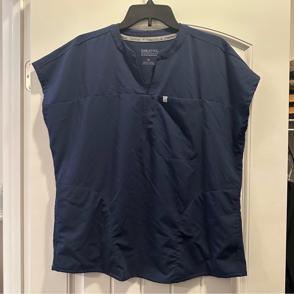 Fabletics Navy Scrub Top